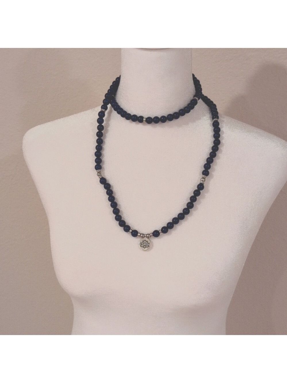 Lapis lazuli necklace 36 inches long , natural stones,new,hand crafted.